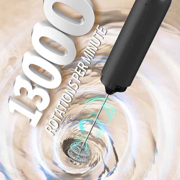 CIRCLE JOY Rechargeable Milk Frother Hanheld, Dual Coil Whisk - Picture 6 of 6